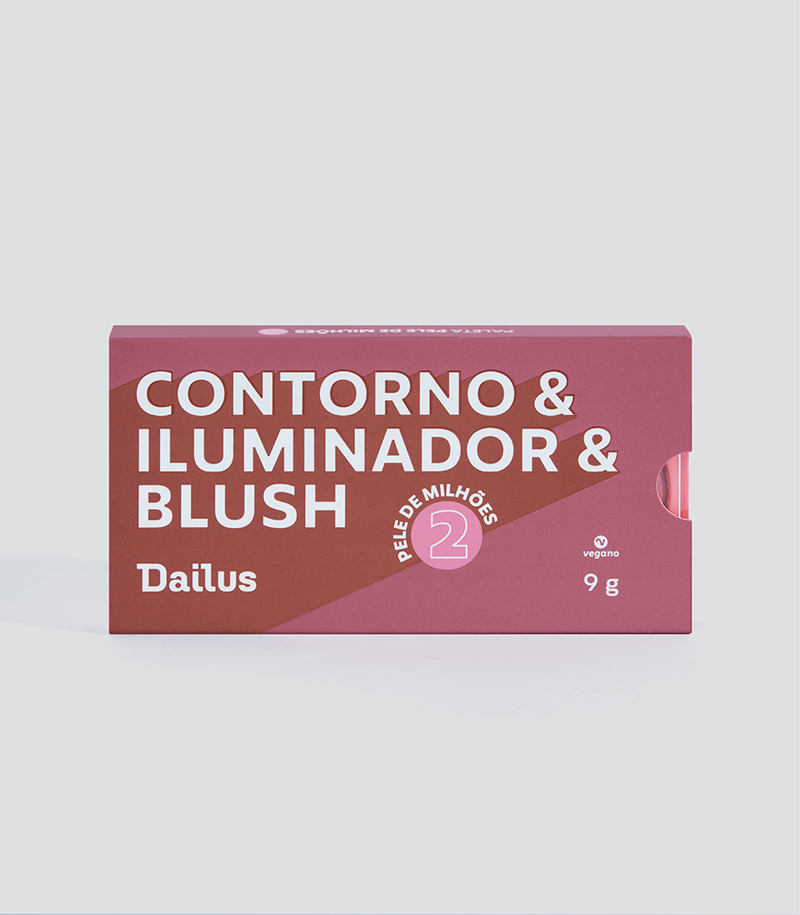 Contorno & Iluminador & Blush - Pele De Milhões 2 - Peles Médias a Escura